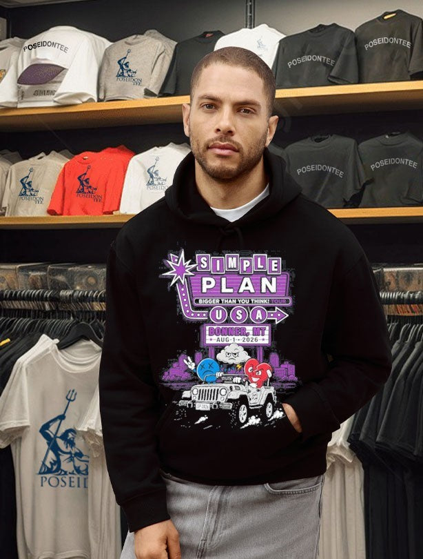 Simple Plan Bonner Mt 2026 Specific City Live At Kettlehouse Amphitheater On August 1 2026 T-shirt