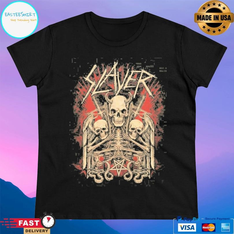 Slayer Triple Skulls Moss Shirt