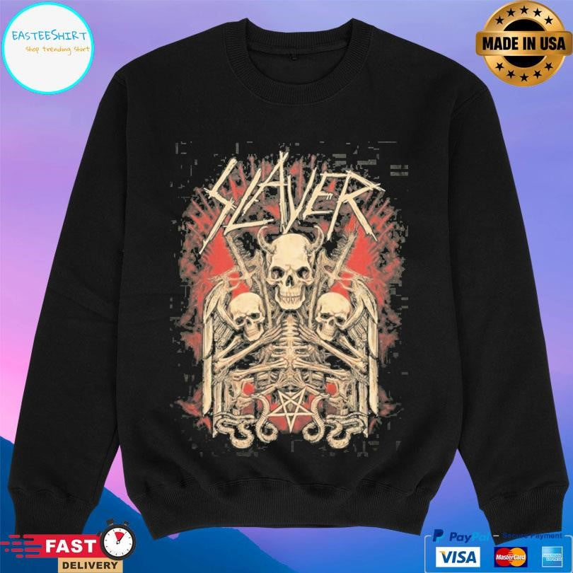 Slayer Triple Skulls Moss Shirt