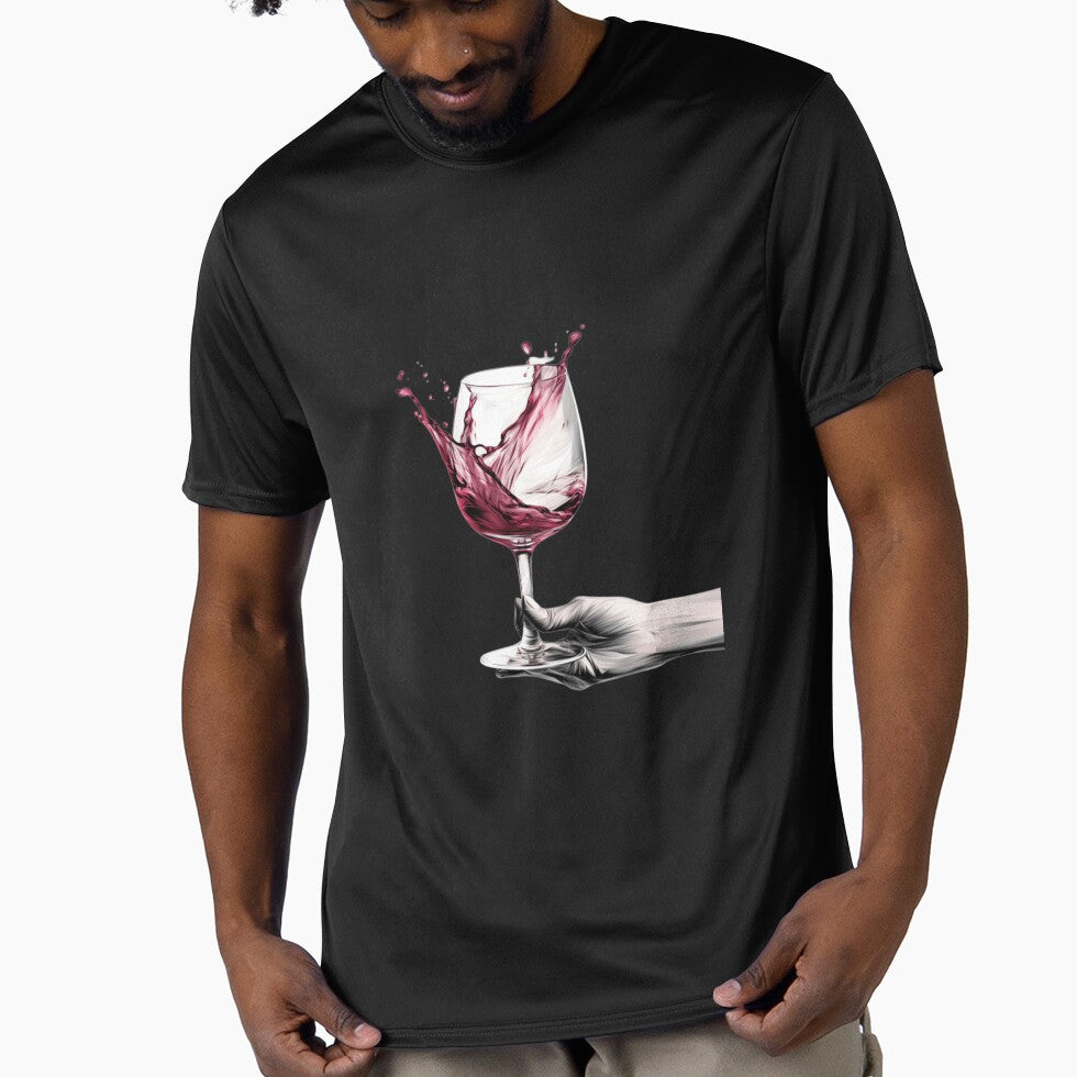 Sketch a hand holding a wine glass by Alper Billik
