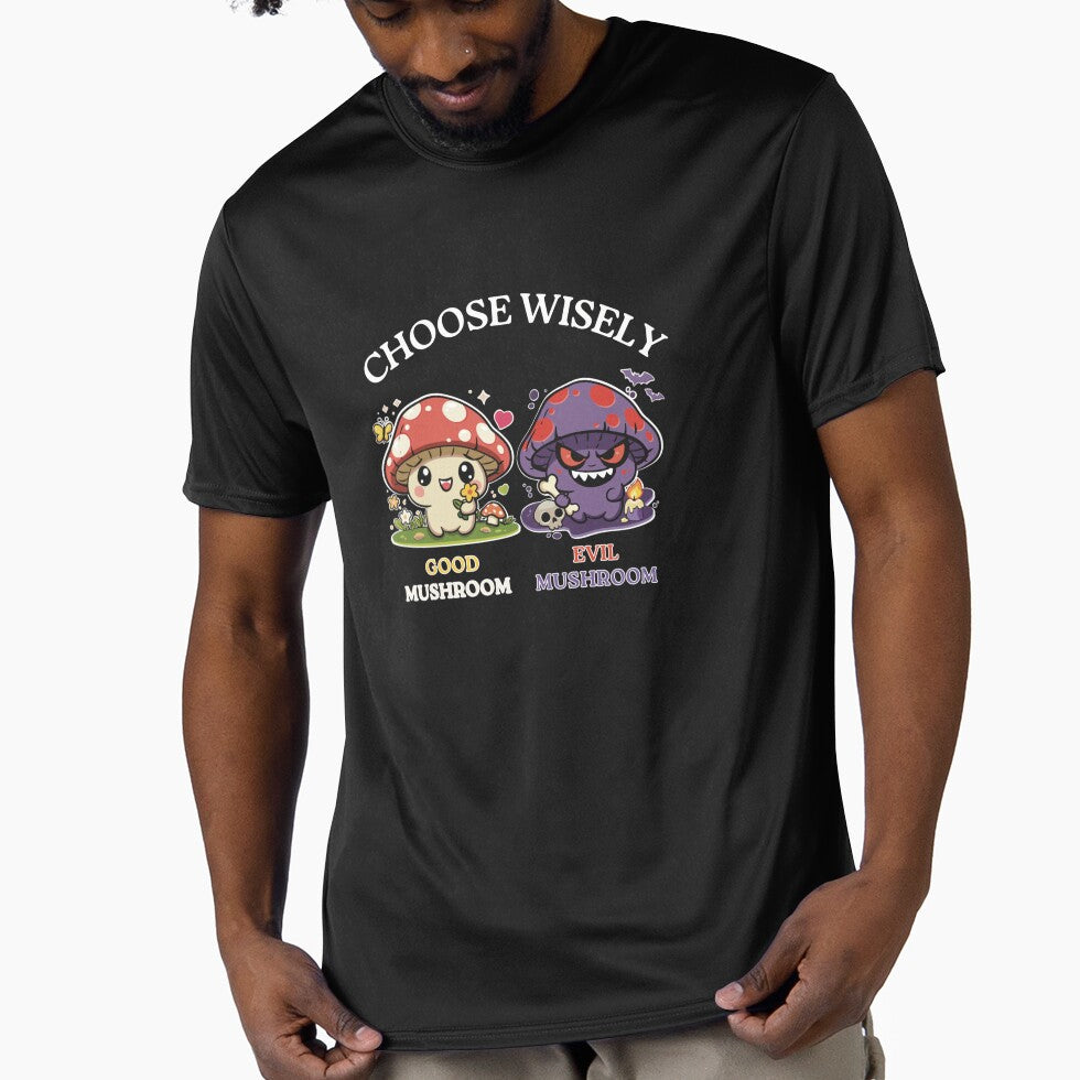 Kawaii Mushroom Good vs Evil – Cute & Dark Funny Cartoon Design by Martapp