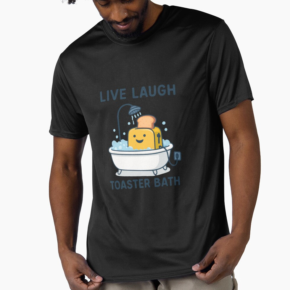 Live Laugh Toaster Bath Dark Humor Meme Sarcastic Joke by RetroMini2026