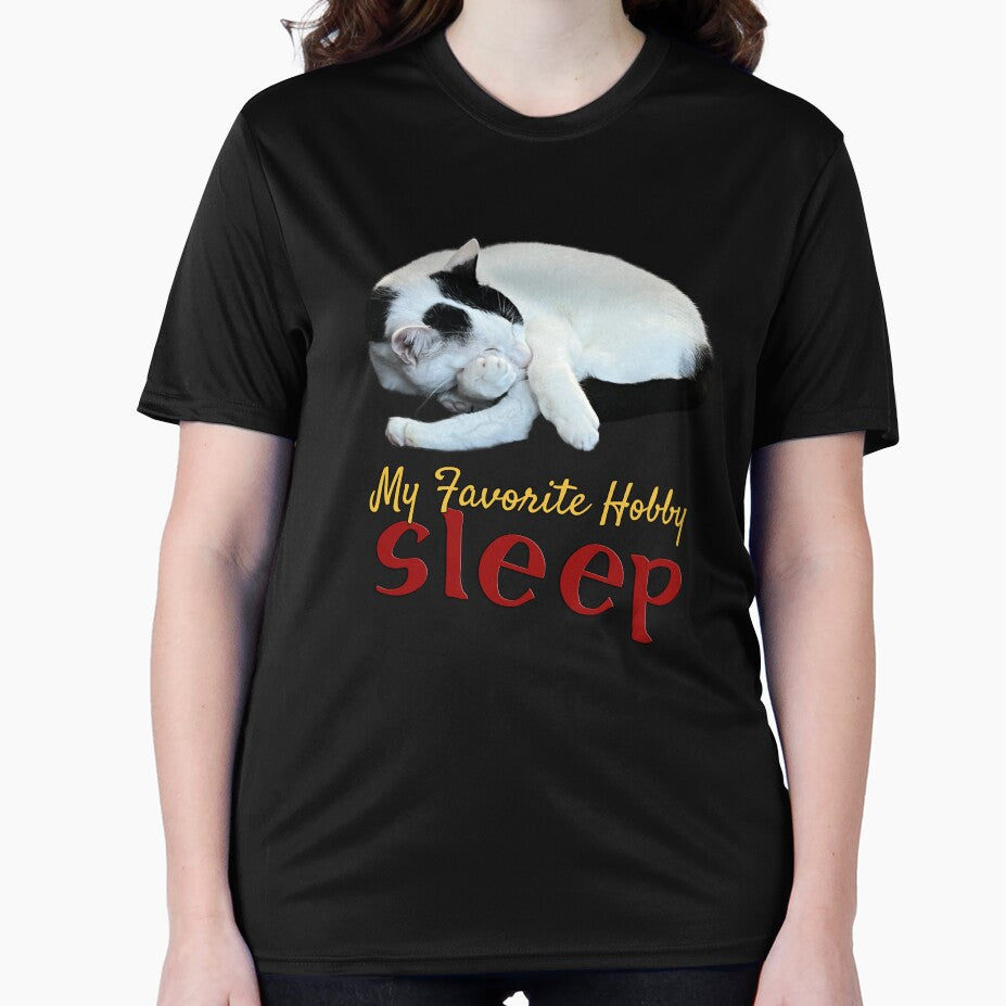 Sleep My Favorite Hobby | I Love Sleep | Just Wanna Sleep Cute Cat by Amazing Arts Designs
