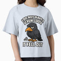 Grumpy Cartoon Crow – Funny Screw Loose Sarcasm Design by DailyDrivesct