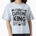 Caffeine King Coffee Lover Typography Design by Lulunza