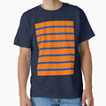 Orange and Blue Stripes by Jeallan Designs