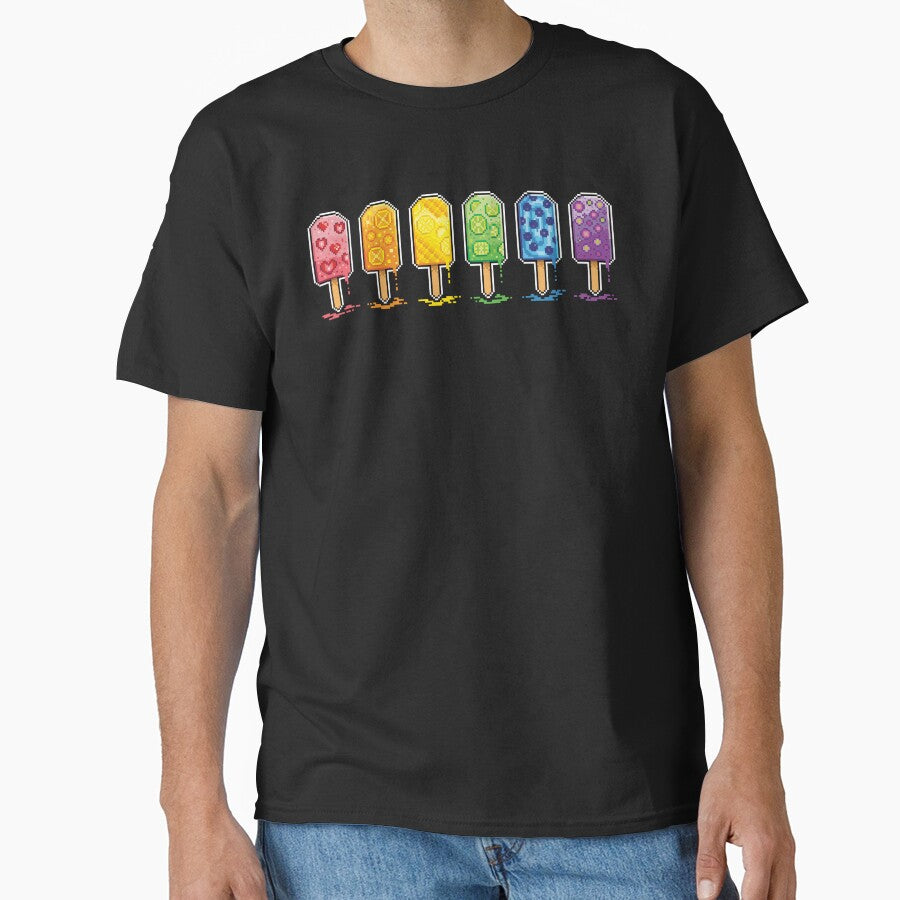 A Rainbow of Melty Popsicles Pixel Art by HeatherUnderground