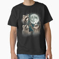 3 Racoons Howling at Moon Funny Weird Cursed by Sossima Art
