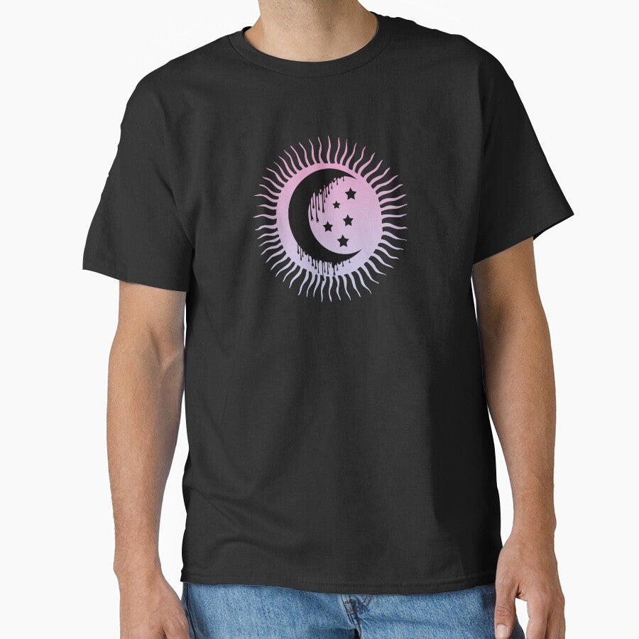 Melting moon with stars and sun by Fran Fryberg