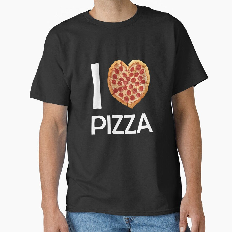 I Love Pizza Funny Pizza Quote Pizza Heart by theshirtinator