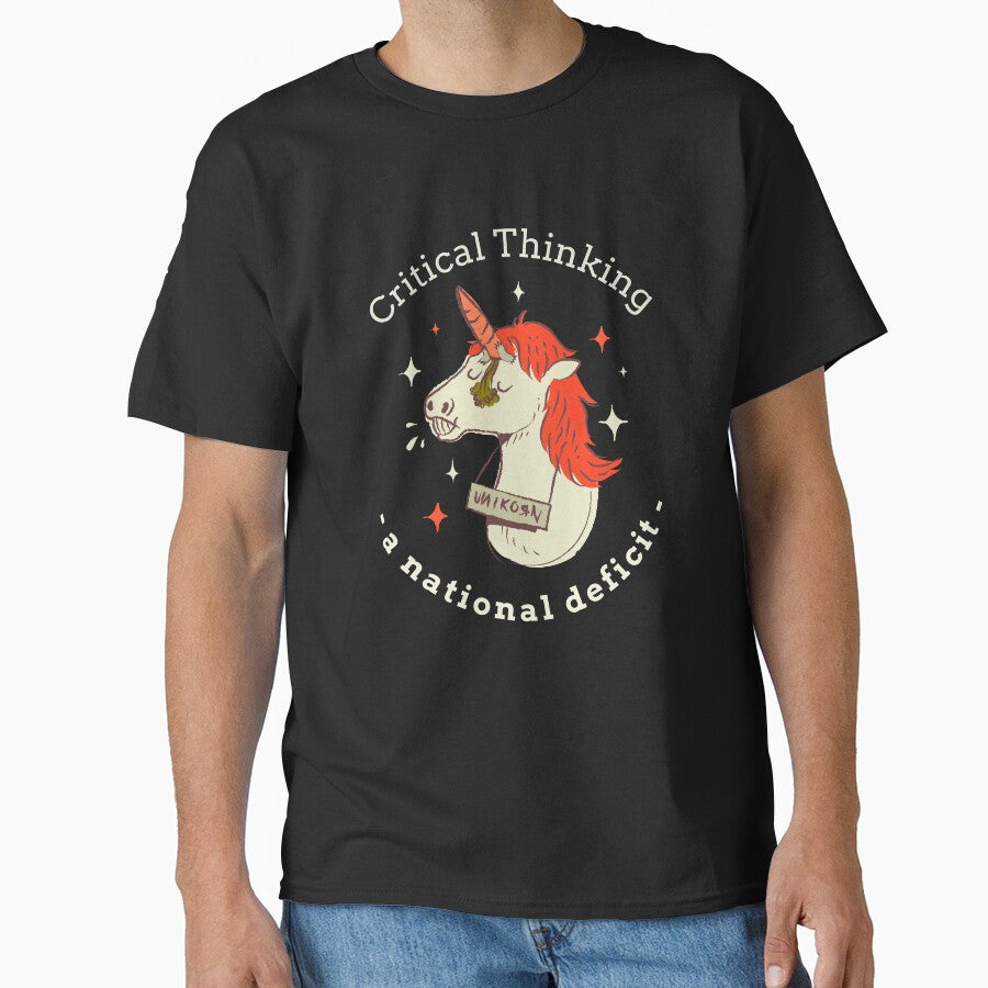 Critical Thinking Unicorn Design, Dark by bajrex