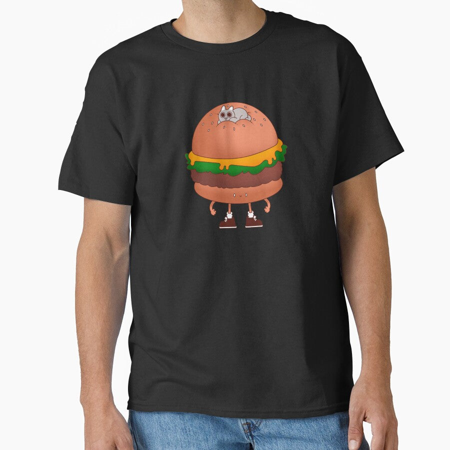Burger And Cat by Artthree