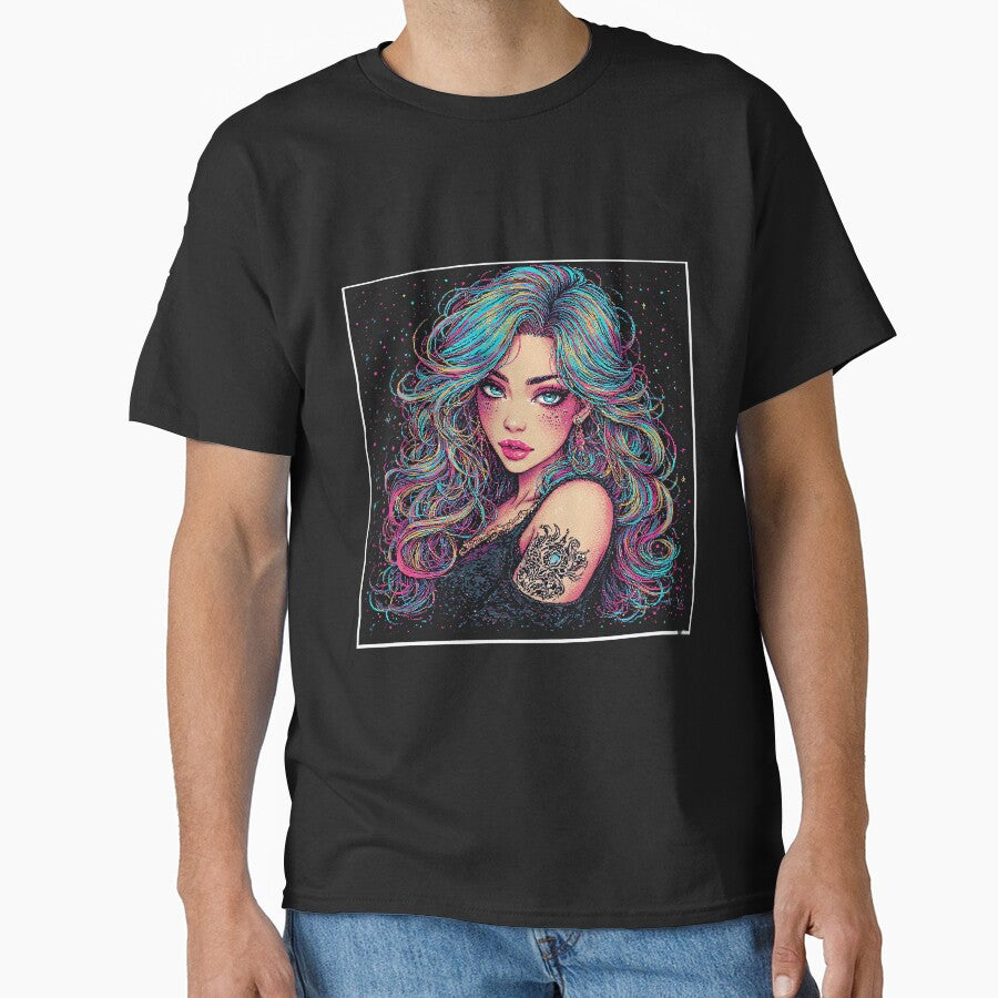 Retro cool Beautiful Girl colorful by jimcaza
