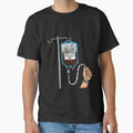 100% Pure Coffee - Funny IV Coffee Bag Medical Parody Design by WowDezign