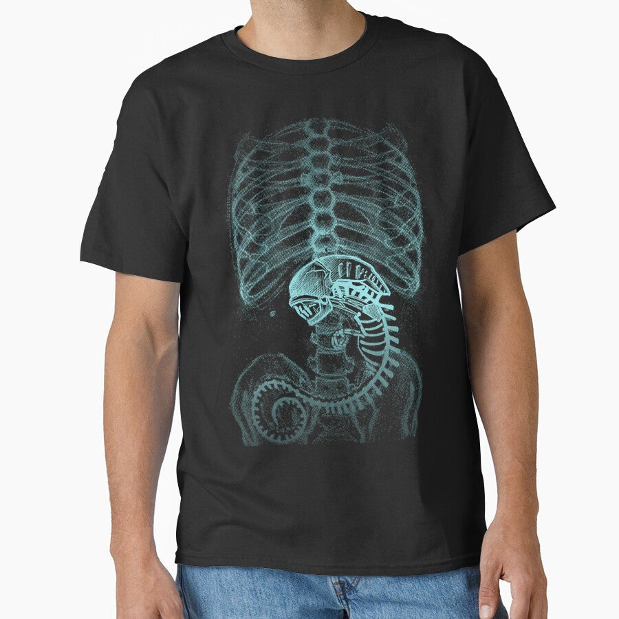 Classic Radiography, Alien T-Shirt X-Ray by Tenney Malley