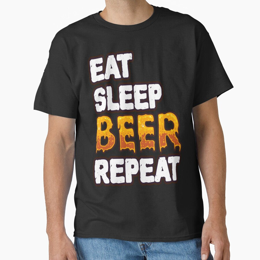 Eat Sleep Beer Repeat - Funny Drinker Sayings and Quotes by BeerTeesAndMore