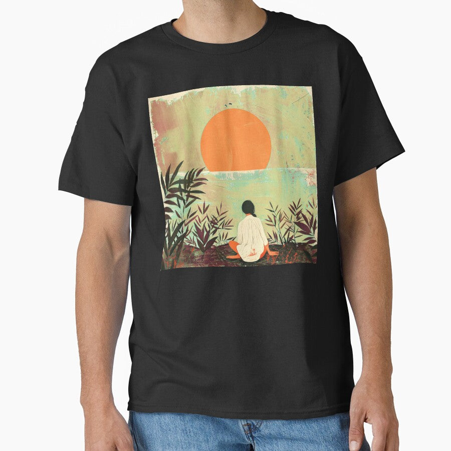 Asian-Inspired Boho Landscape Stylized Design Zen Art by DEC02