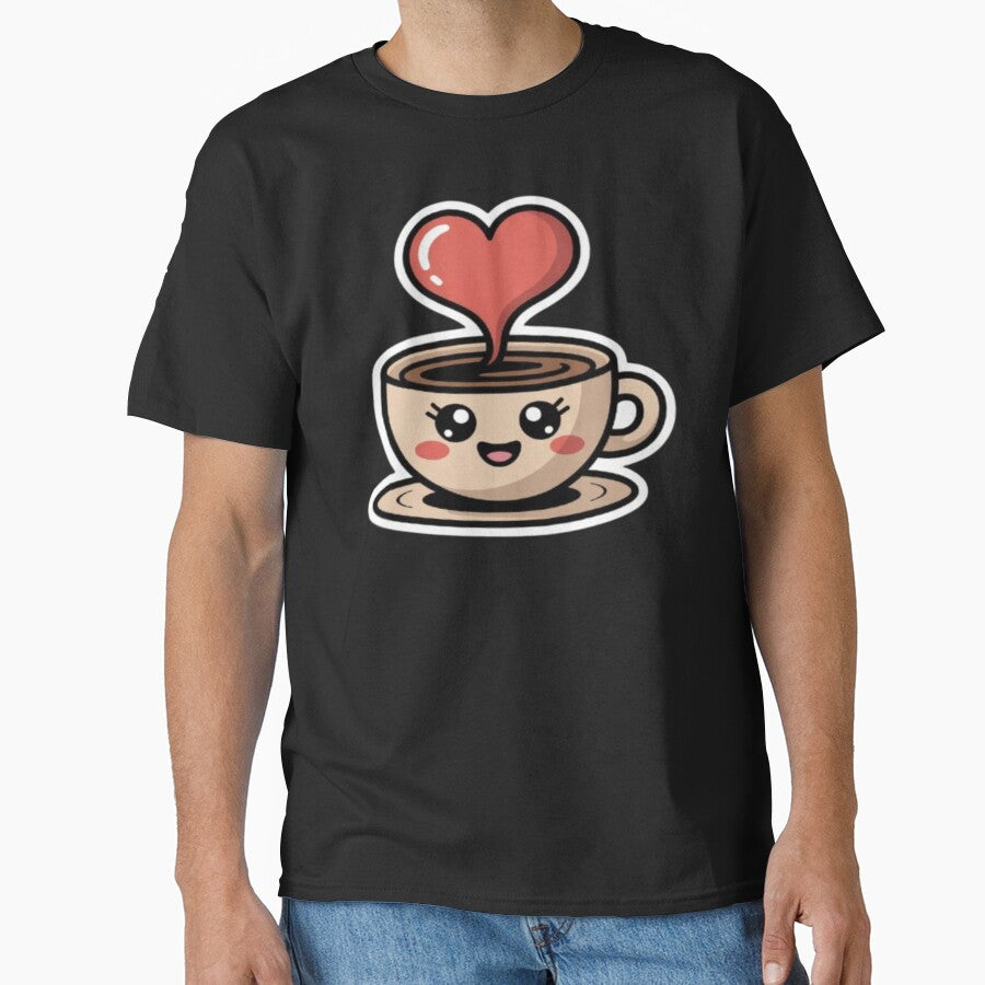 Cute Coffee Cup with Heart Kawaii by DailySparks