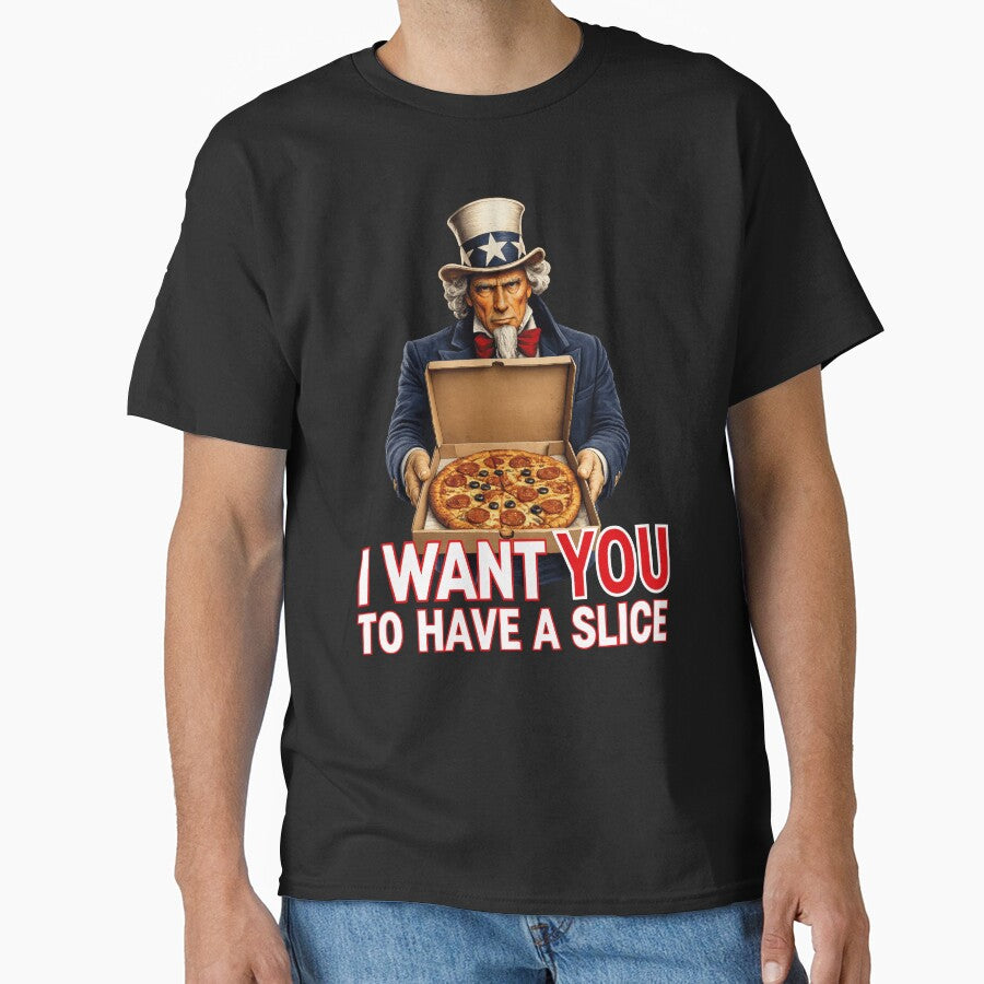Funny Pizza Lover Patriotic Americana Uncle Sam Food Humor by TheTrendsDesk