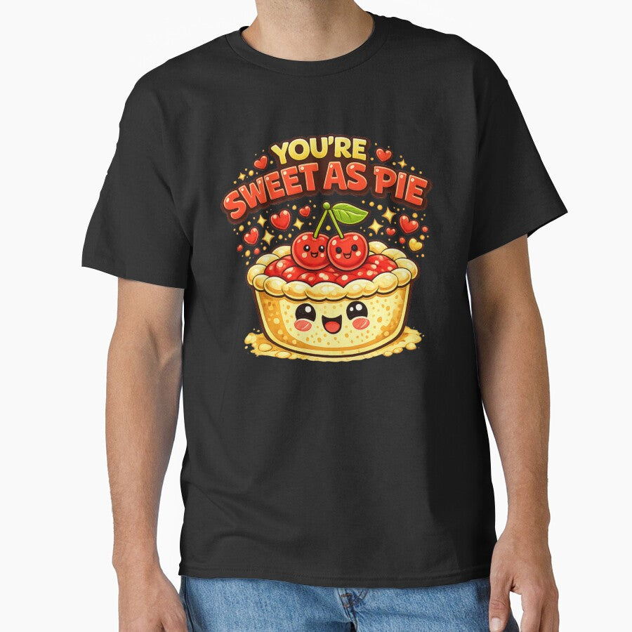 You’re Sweet As Pie Cute Pun Shirt by Papier Atelier Art