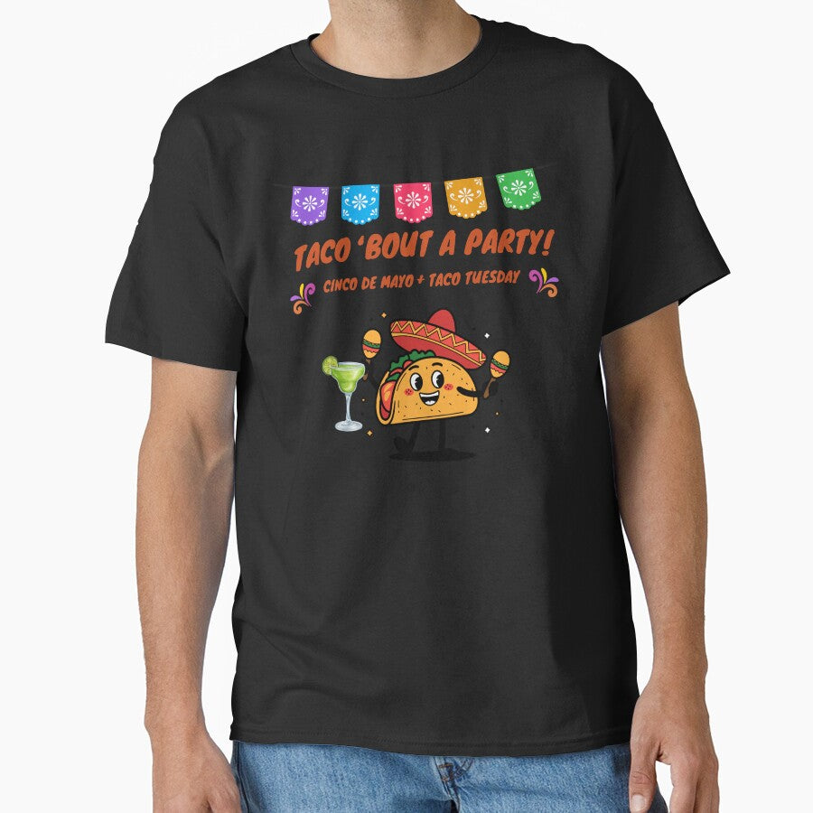 Taco Bout a Party Shirt – Cinco de Mayo Taco Tuesday Shirt – Funny Taco Fiesta Design by swdesigns714