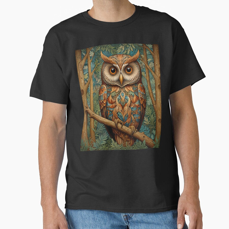 Retro vintage owl boho botanical woodland forest by hollycooper