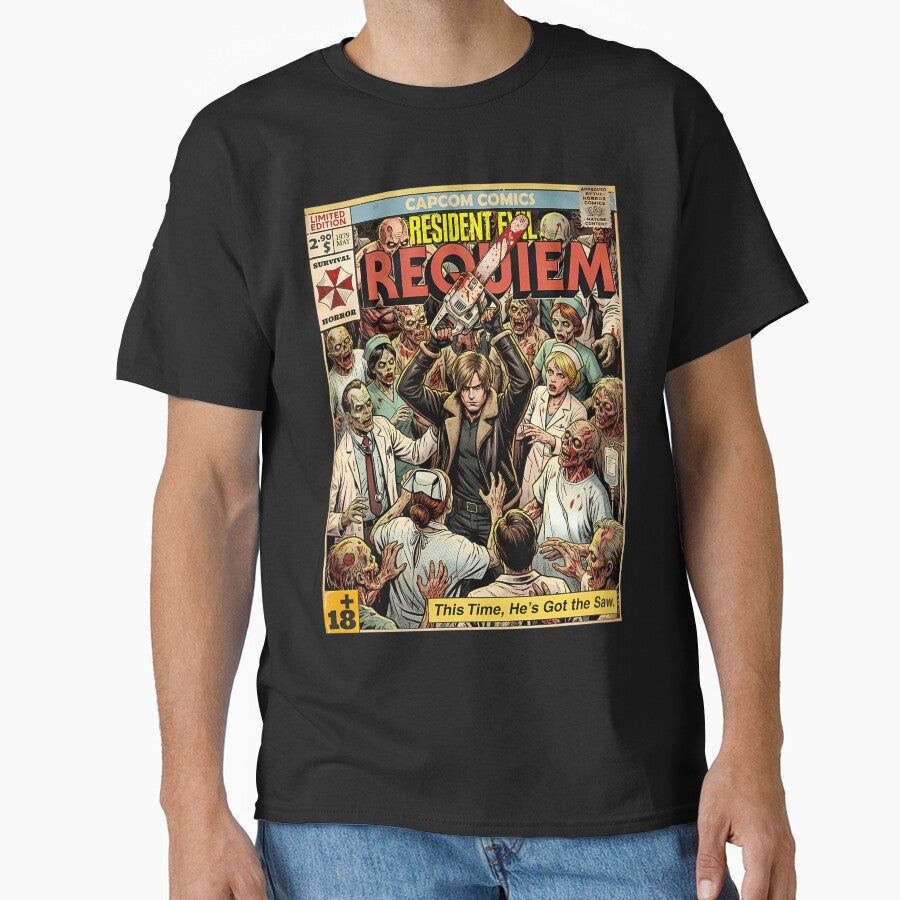 Resident Evil 9 Requiem Leon Vintage Comic Cover Art by WADSWORTHSTUDIO