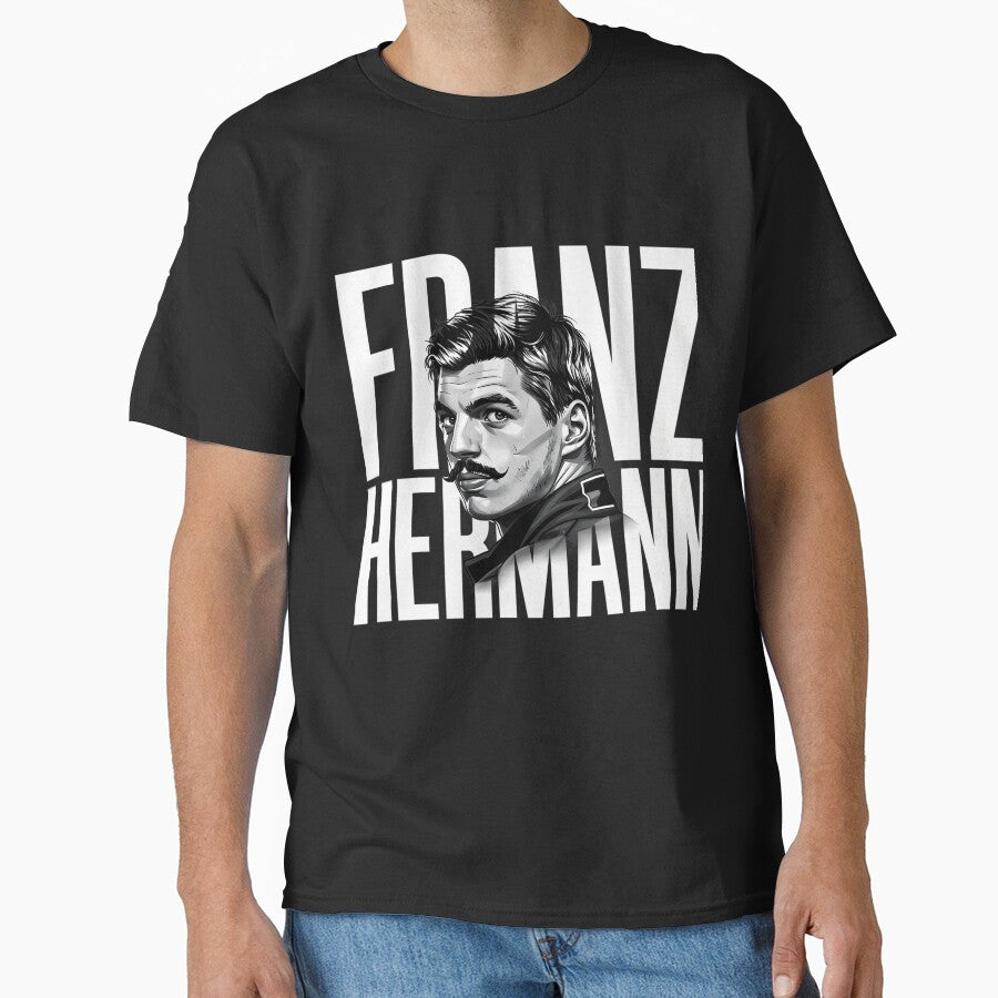 Franz Hermann Portrait - F1 Driver Black  White by RDXRekall