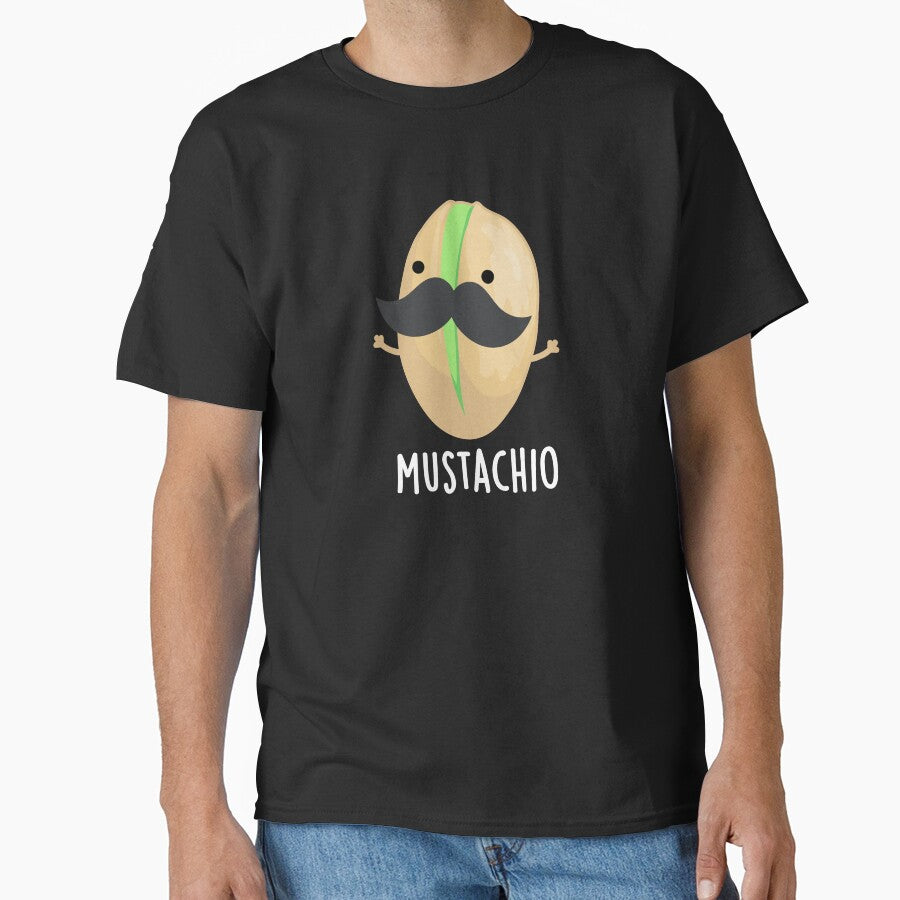 Mustachio Mustache Funny Pistachio Puns (Dark BG) by punnybone