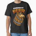 Powered by beer - Wooden Mug of Ale by BeerTeesAndMore
