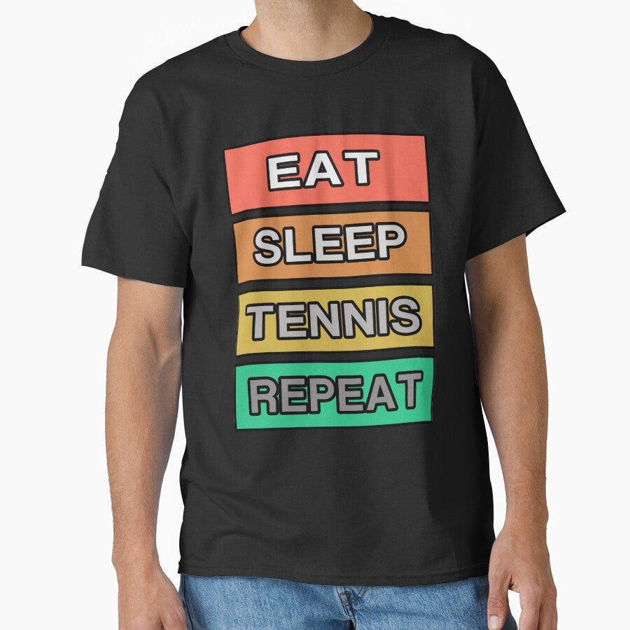 Eat Sleep Tennis Repeat RETRO by teledesign
