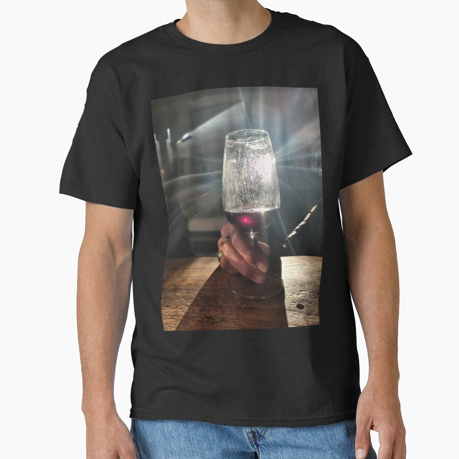 Red Wine Glass in Moody Light by MagpieSprings
