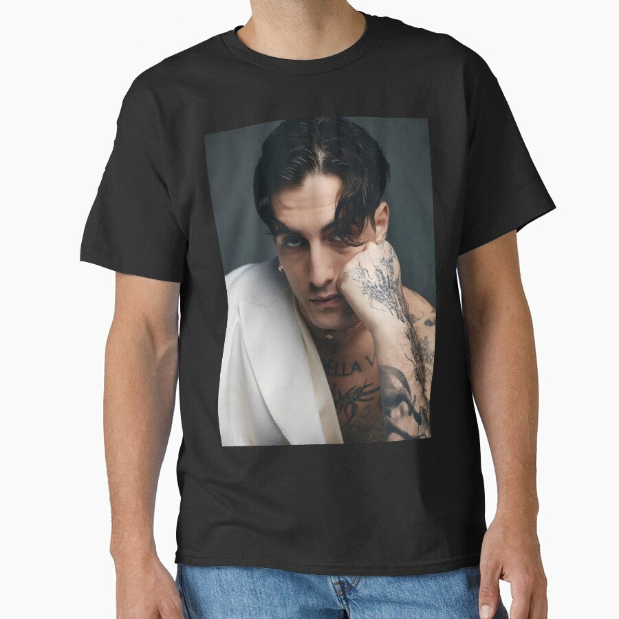 Damiano David – Bold Tattooed Portrait in Rock Aesthetic Style by zulenekbedf