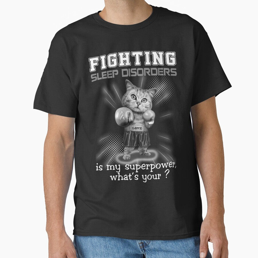 Funny Cat Fighting Sleep Disorders Is My Superpower What's Your by Kohend