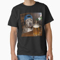 Pit Bull Drinking Beer Funny Dog Meme by OMITTEROMINOUS