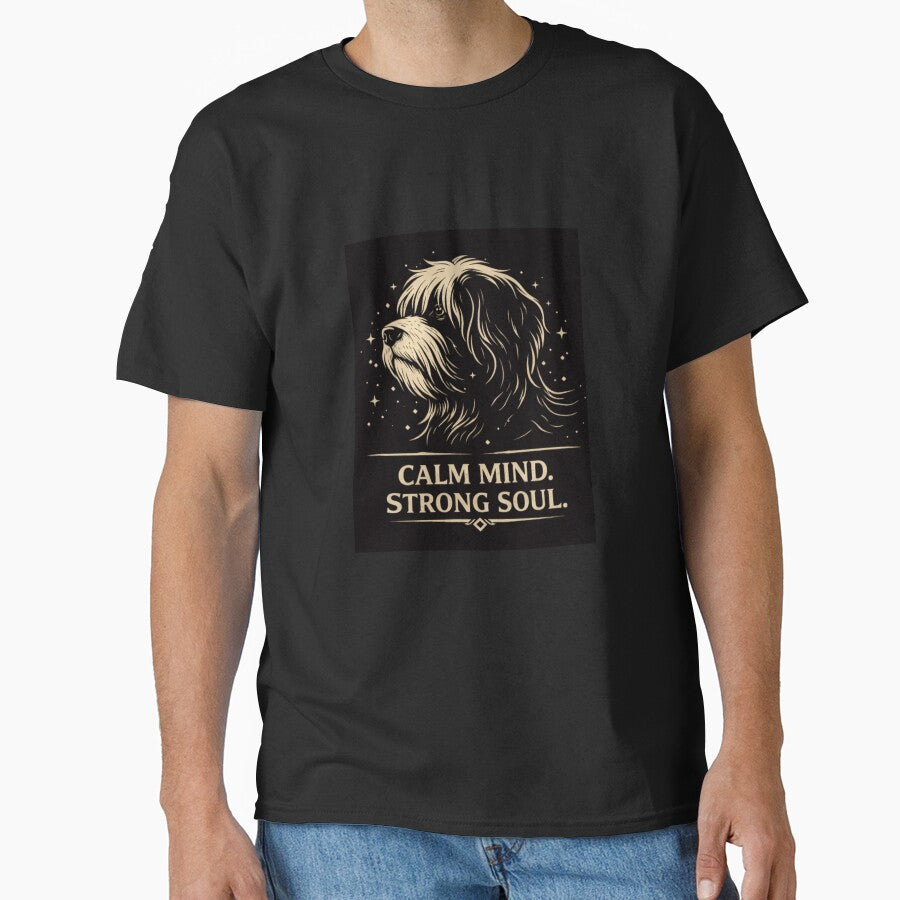 Tibetan Terrier Personality Art – Calm Mind Strong Soul by Mosogoloso