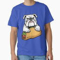 Bulldog Eating A Taco Funny Dog Art by Form & Fauna