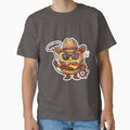 Funny Cowboy Cheeseburger Sticker - Wild West Fast Food Art by zakman02
