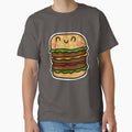 Triple cheese burger cute kawaii fast food - stickers and clothing by sianelliot