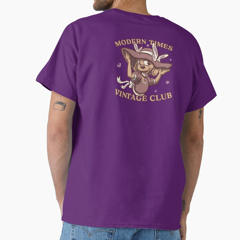 modern times vintage club - cartoon cute dressed puppy by hayrpictures