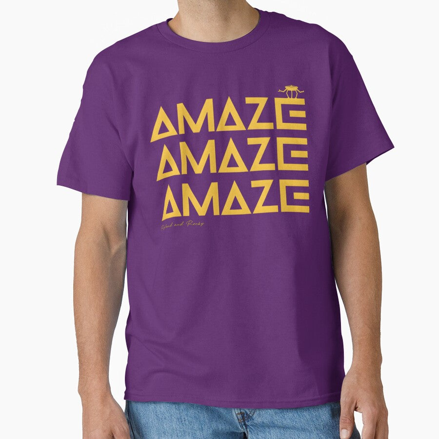 Project Hail Mary Amaze Meme Funny Minimal Humor Quote Classic T-Shirt by Qwertycraftd