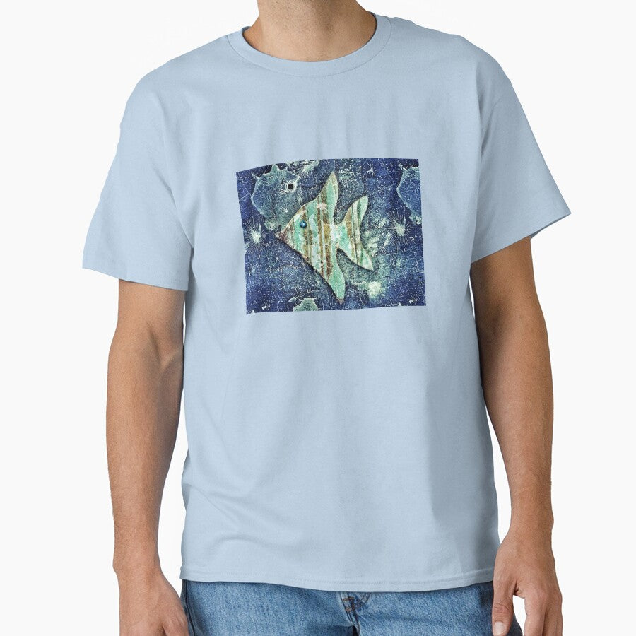 Angel Fish Abstract Grunge Style Beach House Décor 2 of 2 by Beachy