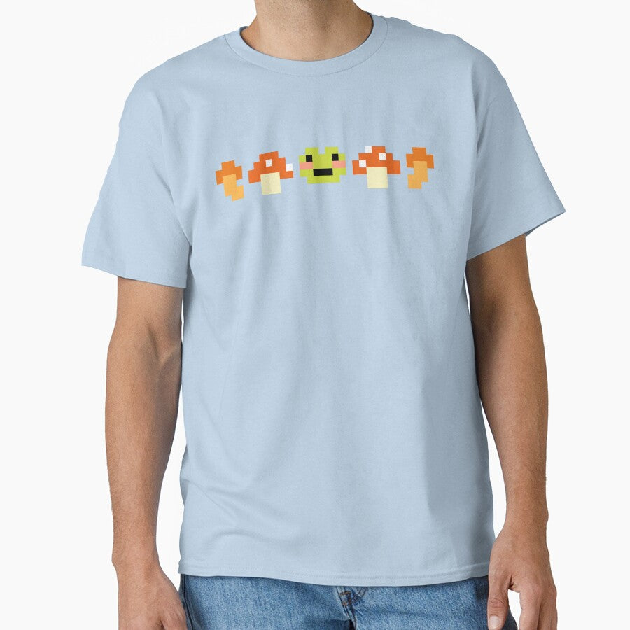 Pixel Frog Mushroom – Cute Retro Pixel Art Nature Design by Aku-passion