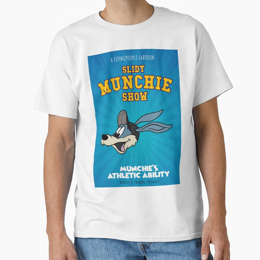 SLIDY MUNCHIE SHOW Poster | Retro Cartoon Rabbit Movie Style Art by FLYINGPEOPLE24