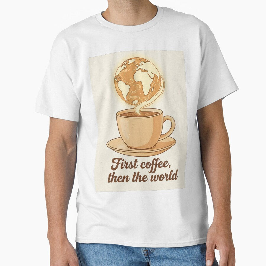 First Coffee, Then the World – Coffee Lovers Design by thecoachpotato