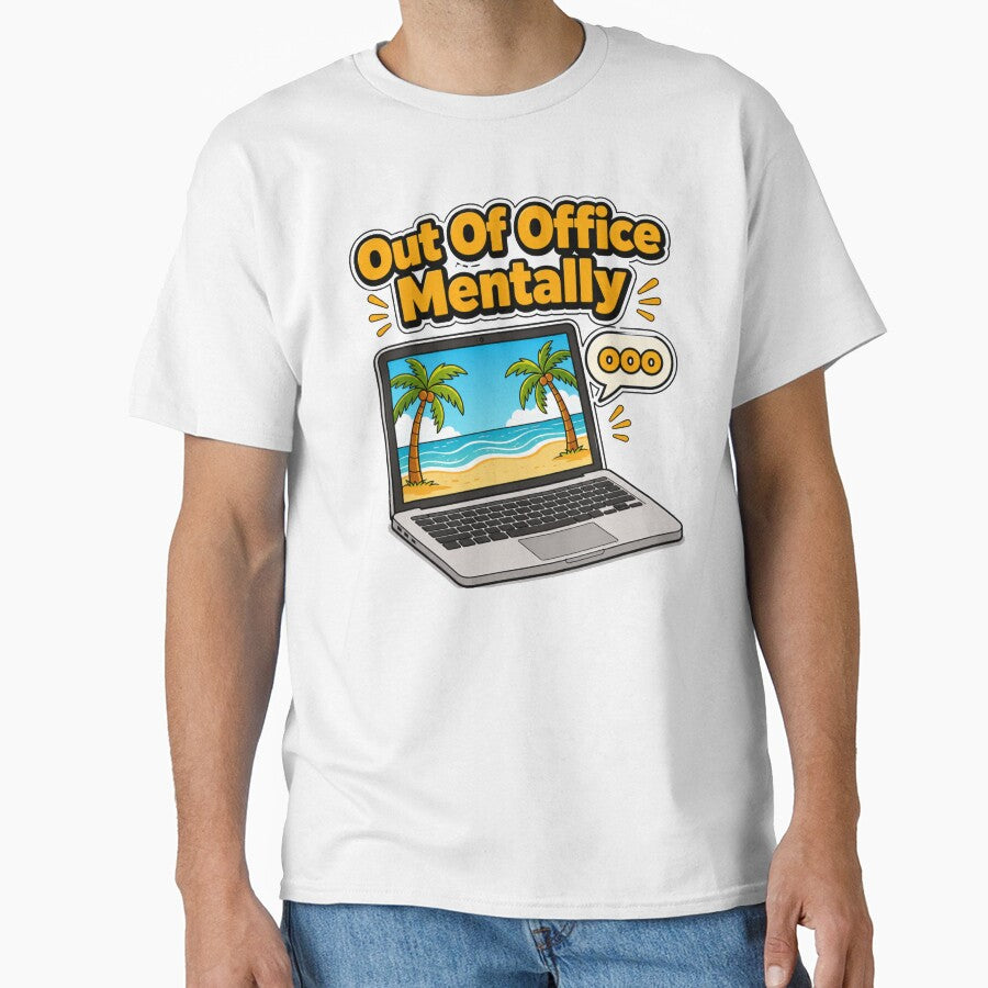 Out Of Office Mentally Funny Work Humor by KP Creative Co