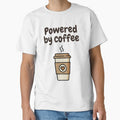 Funny Coffee Shirt – Powered by Coffee Minimal Design for Coffee Lovers by Mihalystudio