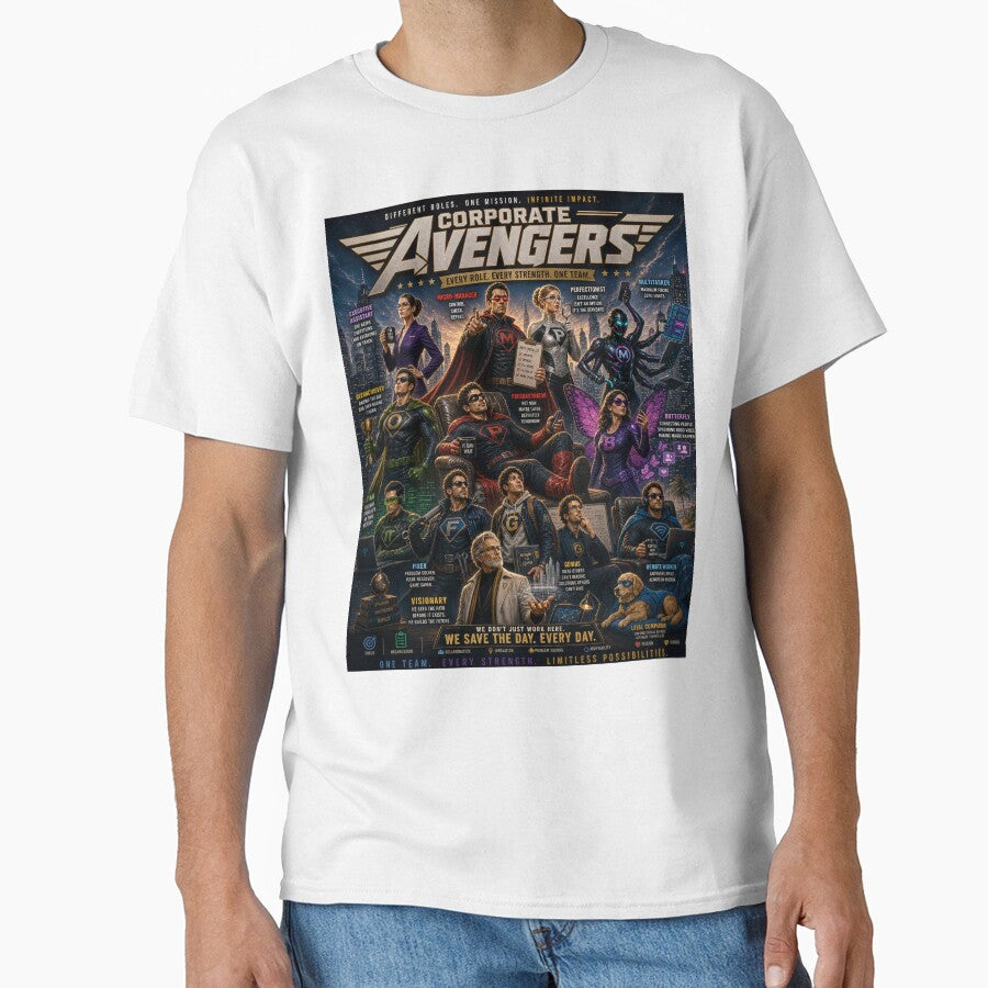 Corporate Avengers – Ultimate Workplace Superhero Team by P’s stuff