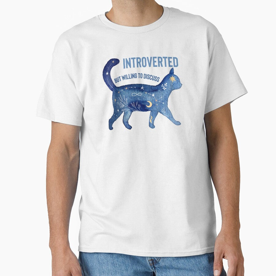 Introverted But Willing To Discuss Cats Funny Gifts For Cat Lover Introvert by nquestiaa