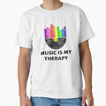 80's Sticker T-Shirt Music is My Therapy 80's Themed Related by marinn